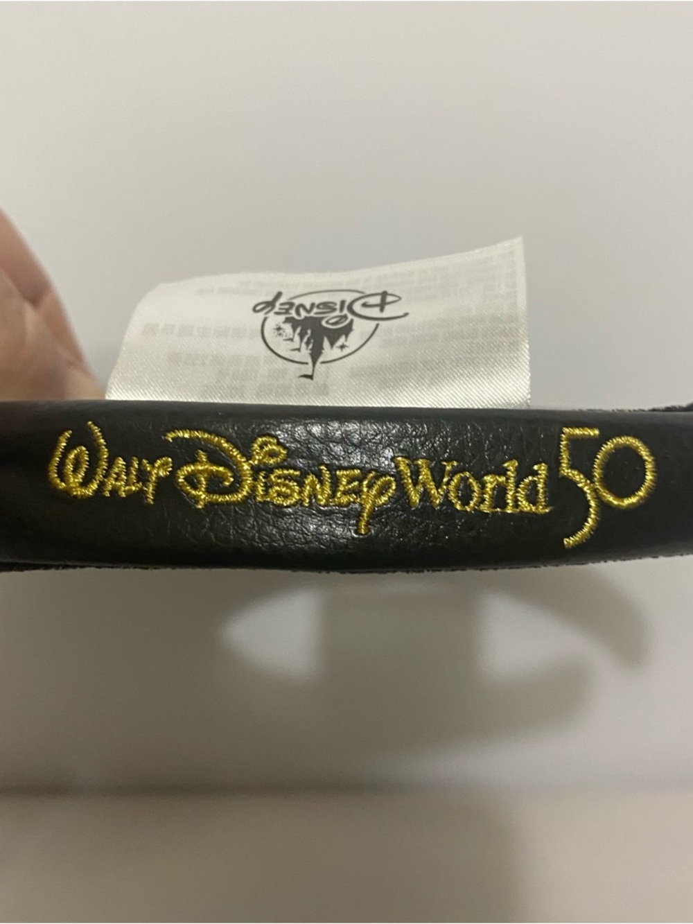 Disney World 50th Anniversary Black Pleather Ears, Castle Ornament And Bag - Picture 4 of 7